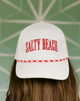 The Salty Beach Trucker Hat in Red