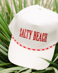 The Salty Beach Trucker Hat in Red