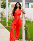The Jemma Jumpsuit in Red