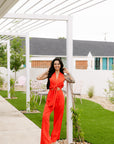 The Jemma Jumpsuit in Red