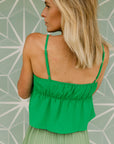 The Cora Top in Kelly Green