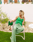 The Cora Top in Kelly Green