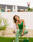 The Cora Top in Kelly Green
