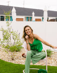 The Cora Top in Kelly Green