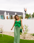 The Cora Top in Kelly Green