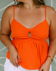 The Cora Top in Orange