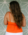 The Cora Top in Orange