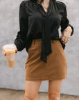 SALE The Lorelei Mini Skirt in Camel