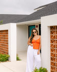 The Cora Top in Orange
