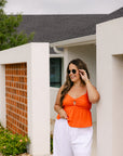 The Cora Top in Orange