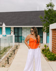 The Cora Top in Orange