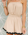The Haven Romper in Tan