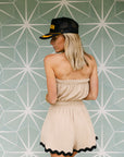 The Haven Romper in Tan