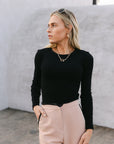 The Lilyanna Basic Top in Black