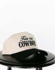 Kiss Me Cowboy Cap in Black