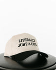 Literally Just a Girl Hat in Black