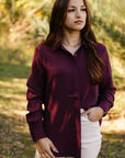 SALE The Sharla Top in Burgundy