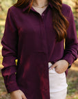 SALE The Sharla Top in Burgundy