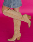 The Out West Suede Tall Cowboy Boot