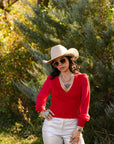 SALE The Nicola Top in Red