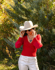SALE The Nicola Top in Red