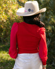 SALE The Nicola Top in Red