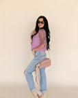 The Raelyn Lace Top in Rose