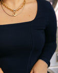 The Lacen Top in Navy