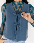 The Stevie Sweater Vest in Blue