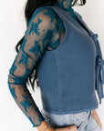 The Stevie Sweater Vest in Blue