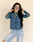 The Stevie Sweater Vest in Blue