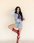 SALE The Pistola Red Cowboy Boot