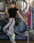 The Maggie Bow Joggers in Grey