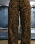 The Beckett Leopard Jean in Dark Wash