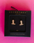 The Rhinestone Cowboy Boot Stud Earrings