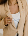 The Rope Bow Top in White