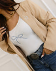 The Rope Bow Top in White