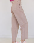 The Linden Pink Barrel Jean