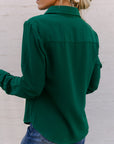 The Shea Top in Hunter Green
