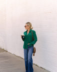 The Shea Top in Hunter Green