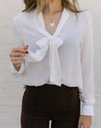 The Claire Classic Top in White