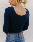 The Lacen Top in Navy