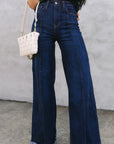 The Loretta Trouser Jean in Dark Wash