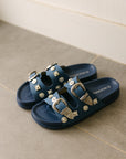 The Willow Western Slides in Denim