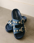 The Willow Western Slides in Denim
