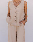 The Rio Linen Set in Tan