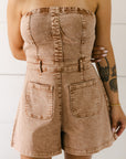 The Millie Romper in Tan