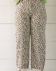 The Carlton Leopard Barrel Jean