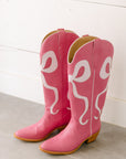 The Adina Pink Bow Cowboy Boot