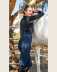 Navy Silicone Grip Breeches with Belt Loops